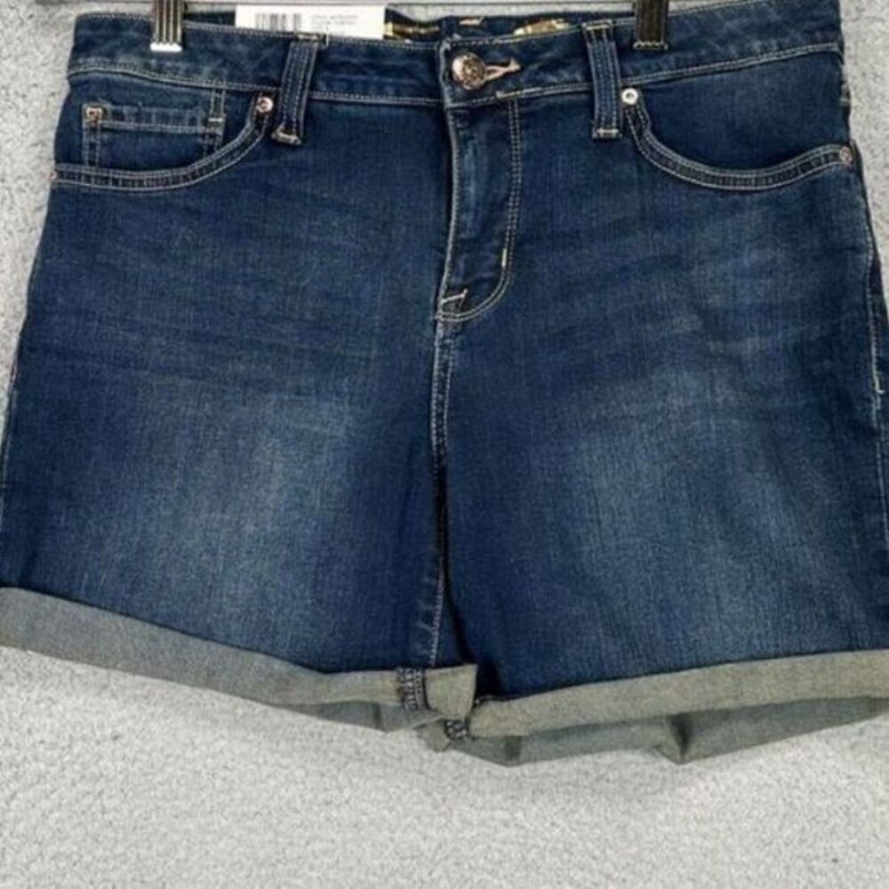Seven7 Jean Shorts Women 6 Blue‎ Weekend Rolled Cuff Short Ladies Seven 7 NEW